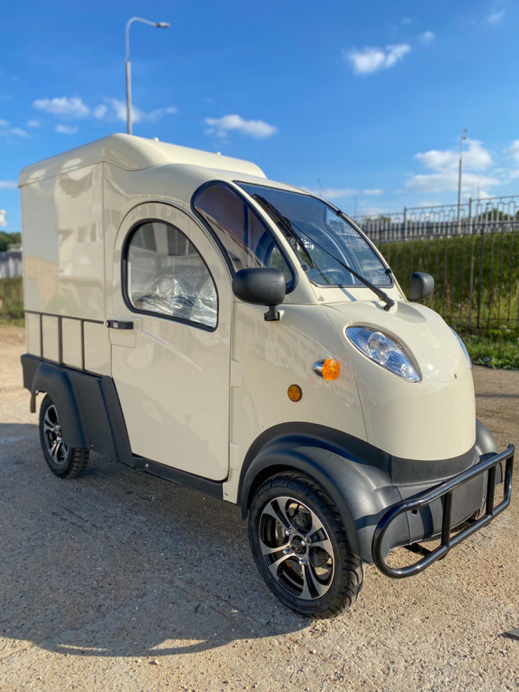 Квадрицикл грузовой GreenCamel Тендер X1200 Квадро (72V 2500W) кабина, BOX, понижающая