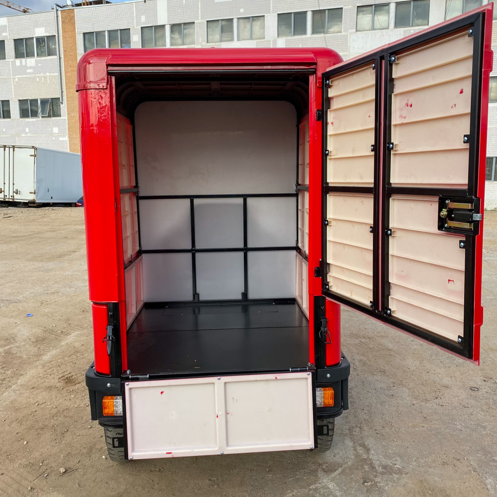 Трицикл грузовой GreenCamel Тендер E1200 (72V 2500W) кабина, BOX, понижающая