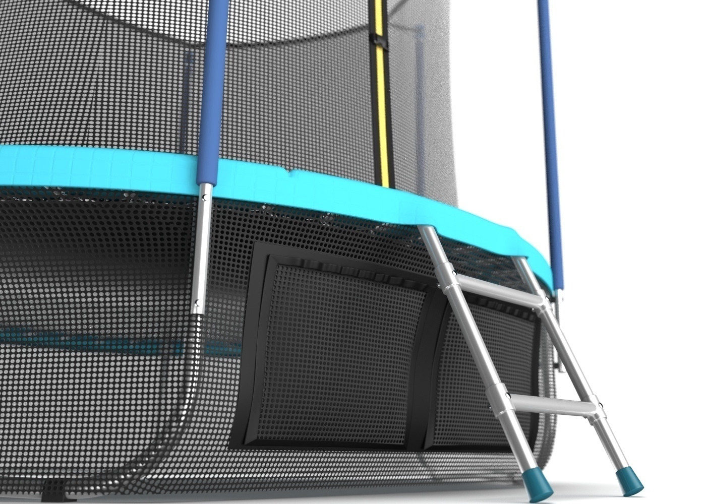 EVO JUMP Internal 8ft (Wave). Батут с внутренней сеткой и лестницей, диаметр 8ft (морская волна) + нижняя сеть