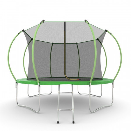EVO JUMP Internal 12ft (Green) Батут с внутренней сеткой и лестницей, диаметр 12ft (зеленый)