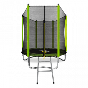 ARLAND Батут 6FT с внешней страховочной сеткой и лестницей (Light green)