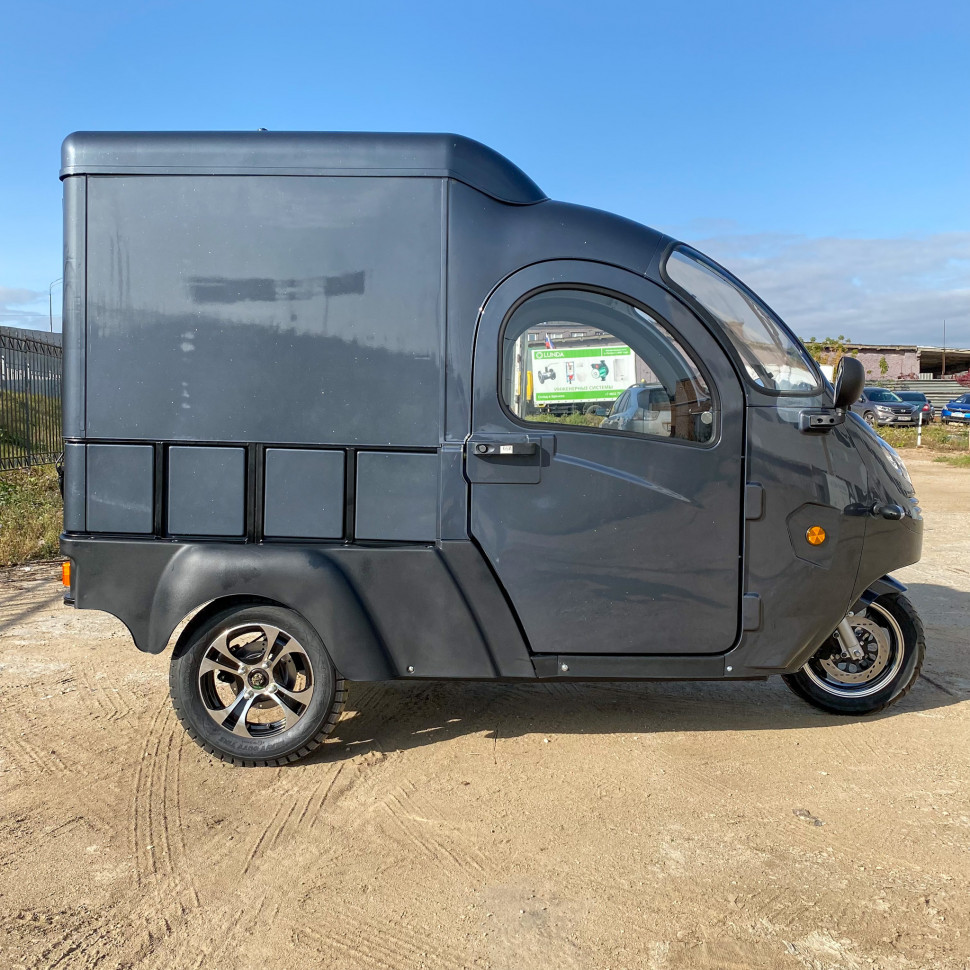 Трицикл грузовой GreenCamel Тендер E1200 (72V 2500W) кабина, BOX, понижающая