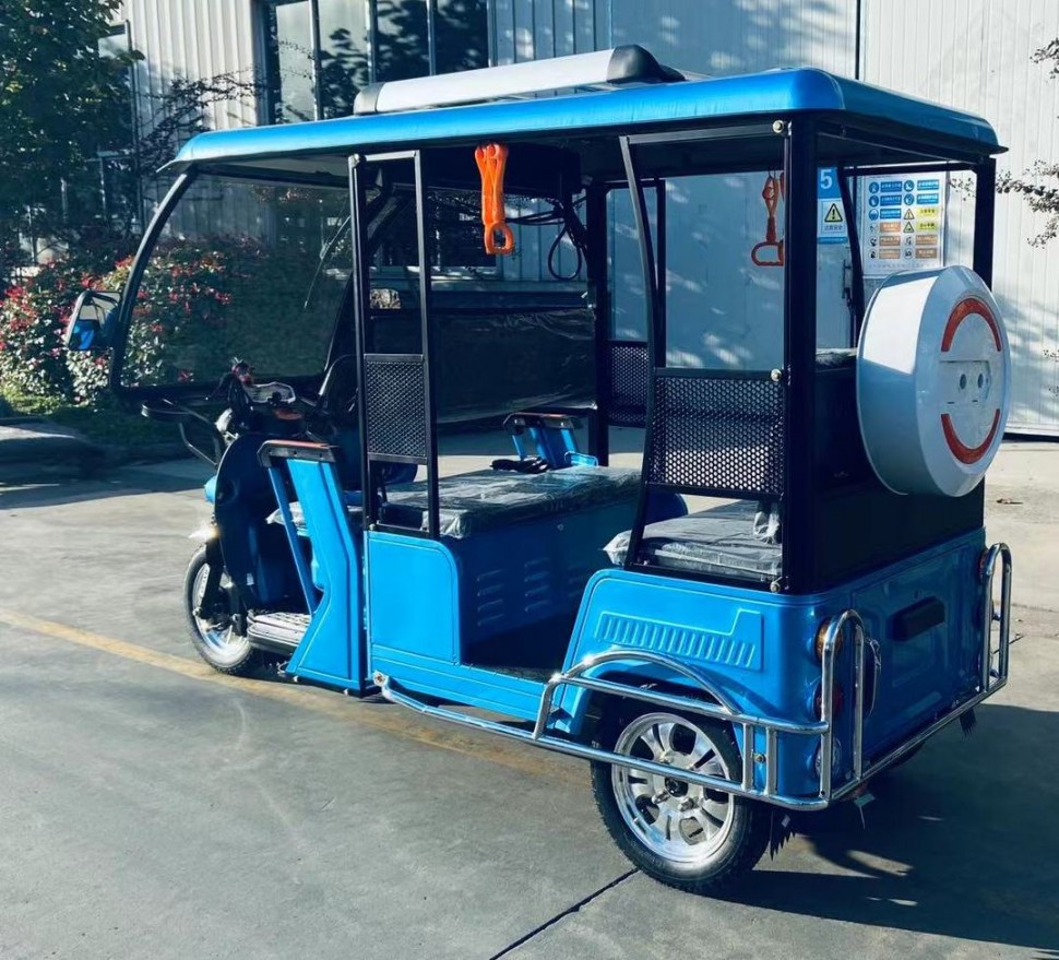 Трицикл пассажирский GreenCamel Пони Рикша (48V 1000W 30 км/ч) крыша, дифф