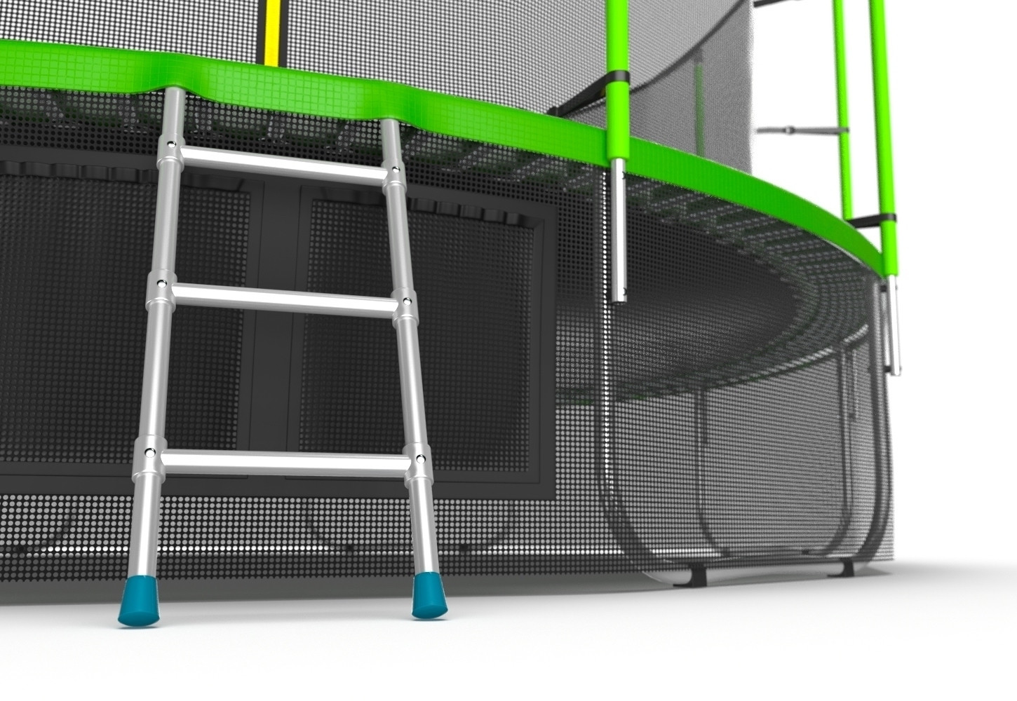 EVO JUMP Internal 16ft (Green) + Lower net. Батут с внутренней сеткой и лестницей, диаметр 16ft (зеленый) + нижняя сеть