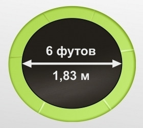 ARLAND Батут 6FT с внутренней страховочной сеткой и лестницей (Light green)