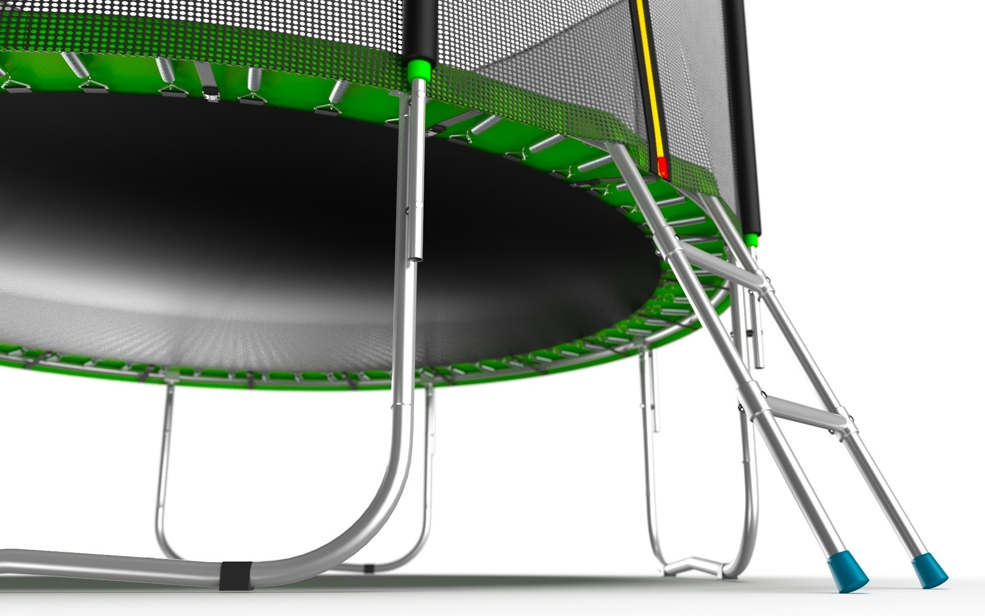EVO JUMP External 8ft (Green) Батут с внешней сеткой и лестницей, диаметр 8ft (зеленый)